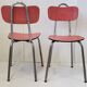 Suite de 6 chaises en formica 1950 vintage