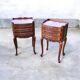 Pair of Louis XV cherry bedside tables - 3 drawer bedside table