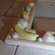Vintage mirror year 70 80 Decorative Plaster Fruit Decorations