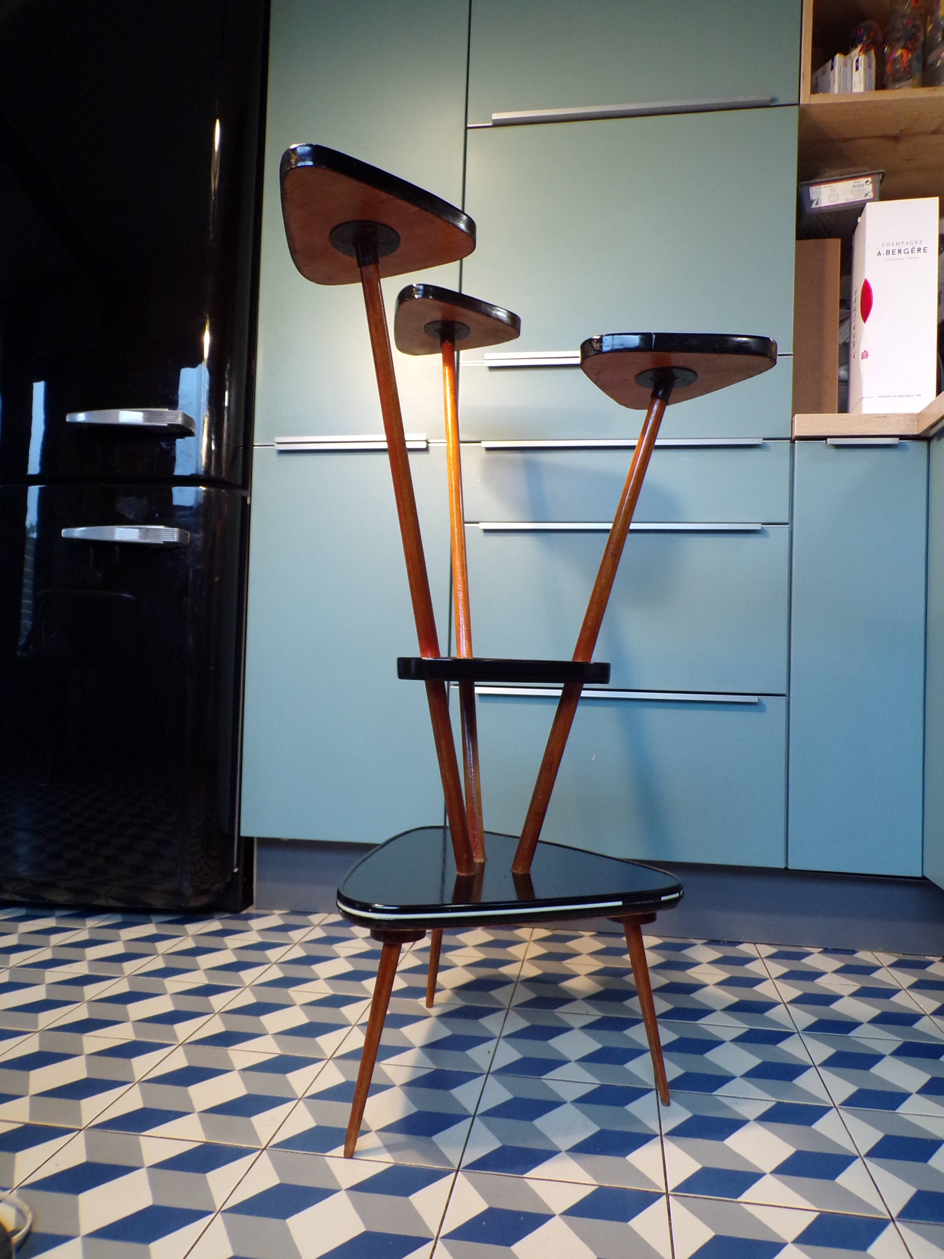 Porte plante vintage en formica