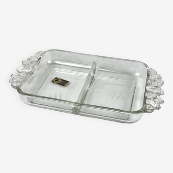 Walther Glas Kristallglas glass 2-compartment dish