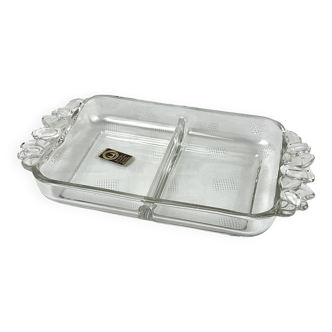 Walther Glas Kristallglas glass 2-compartment dish