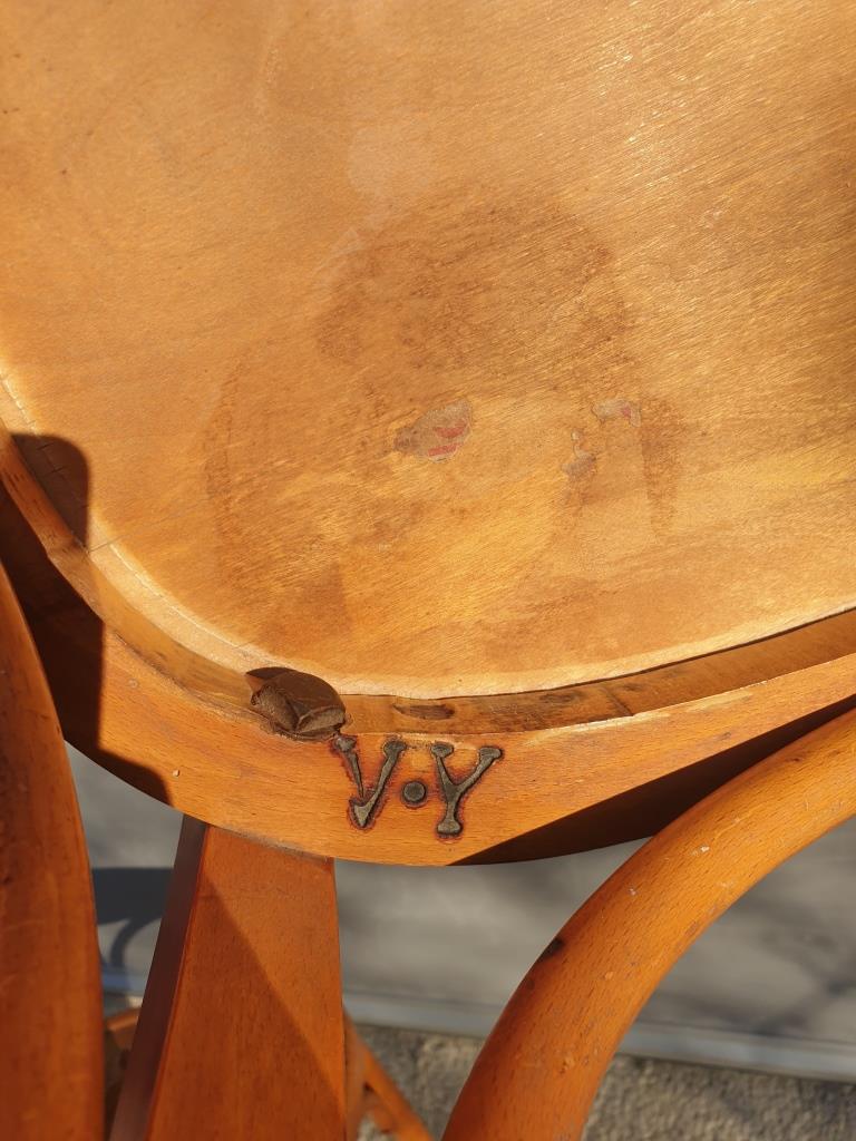 Paire chaises bistrot 1950 Mahieu Made in France