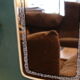 Large 1950s rear-view mirror