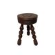Tabouret tripode vintage, Art Populaire