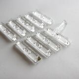 Set of 10 crystal knife holders