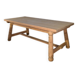 Georges Robert 1960's Brutalist Raw Pine Farm Table