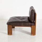 Leather lounge chair