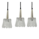 Set of three glass pendants by Carl Fagerlund for Orrefors, Sweden, 1960s.