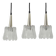 Set of three glass pendants by Carl Fagerlund for Orrefors, Sweden, 1960s.