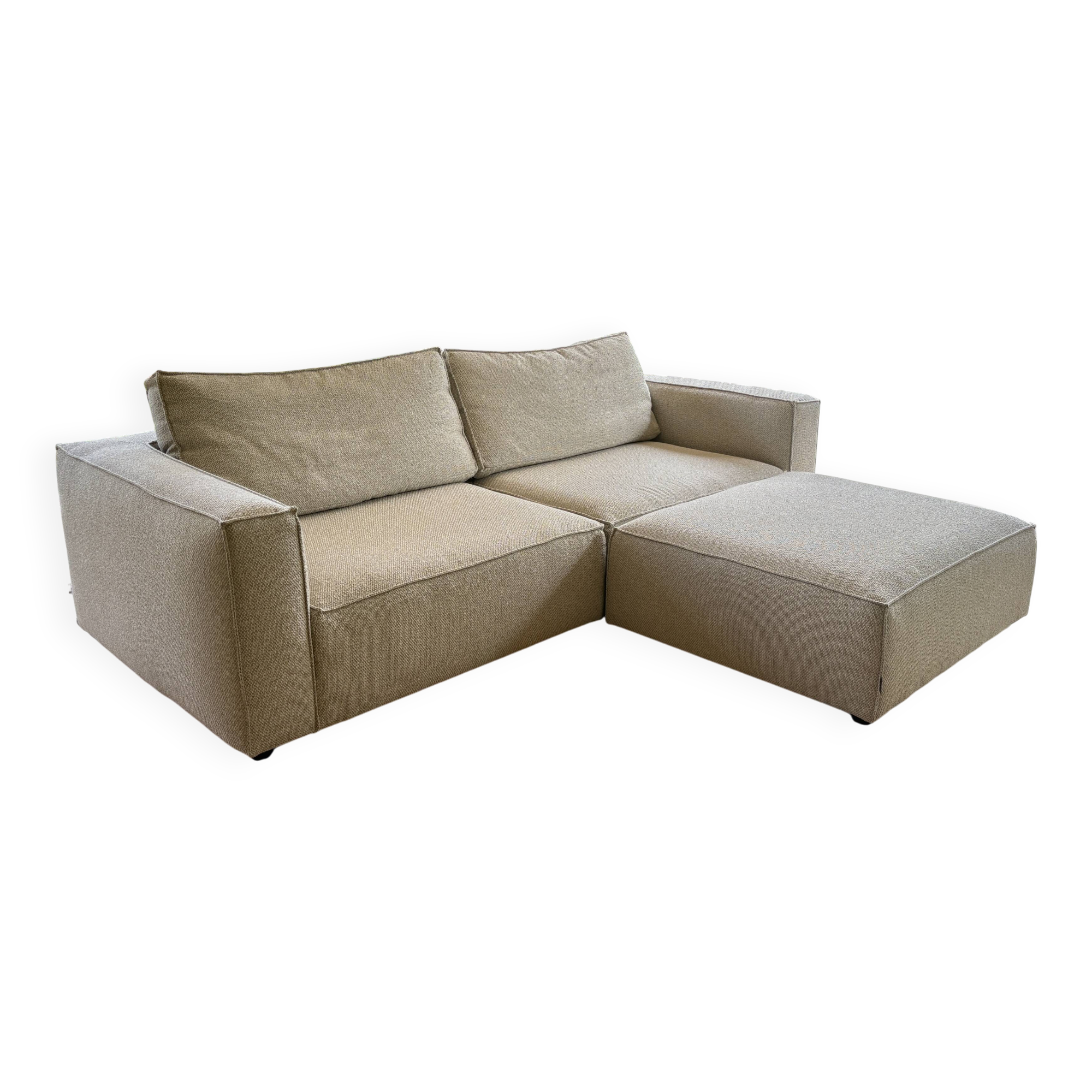 4-seater sofa set and pouf, France Yerres model sofa