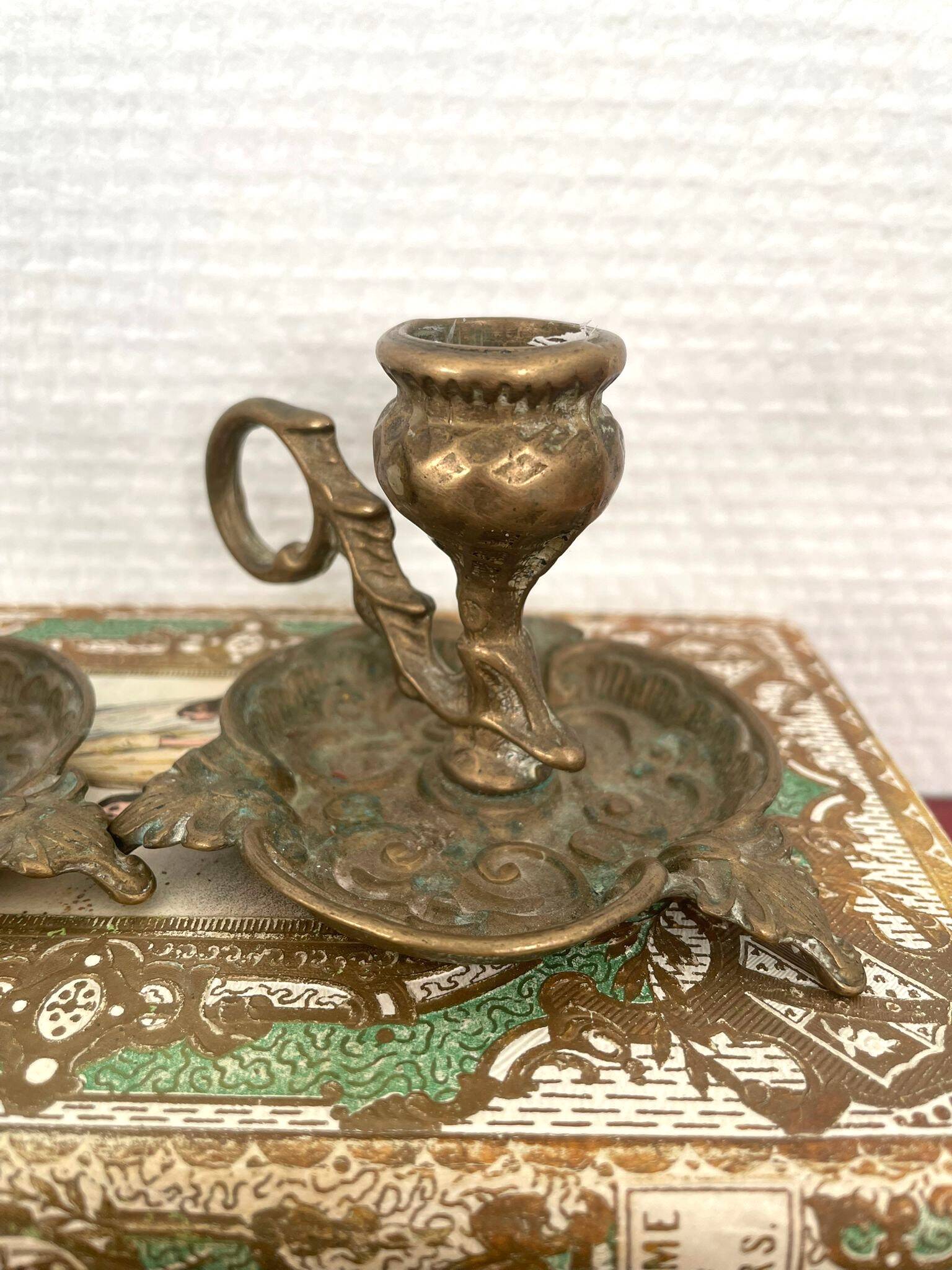Pair of brass candlesticks