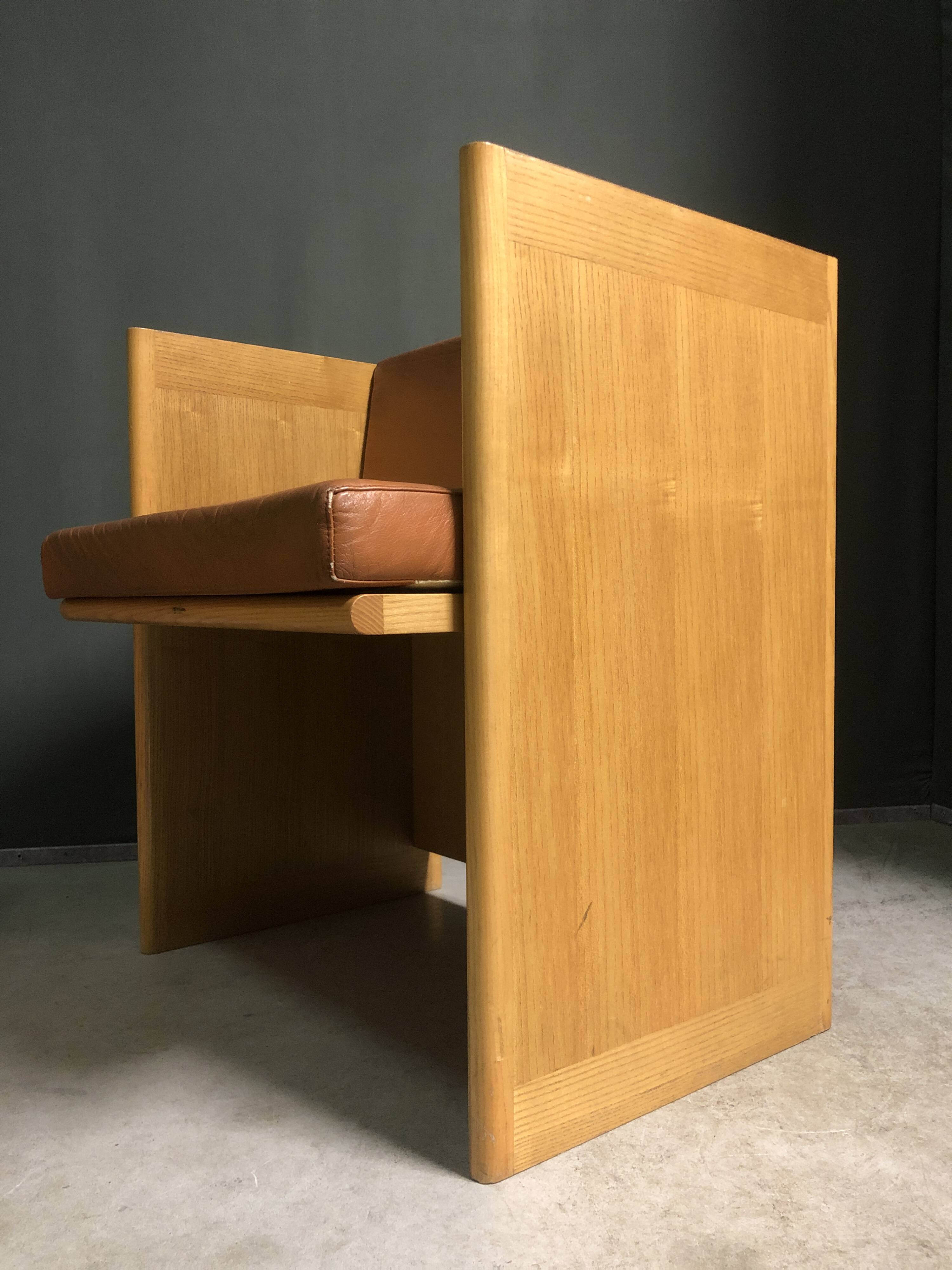 Pair of 1980's italian cubic armchairs