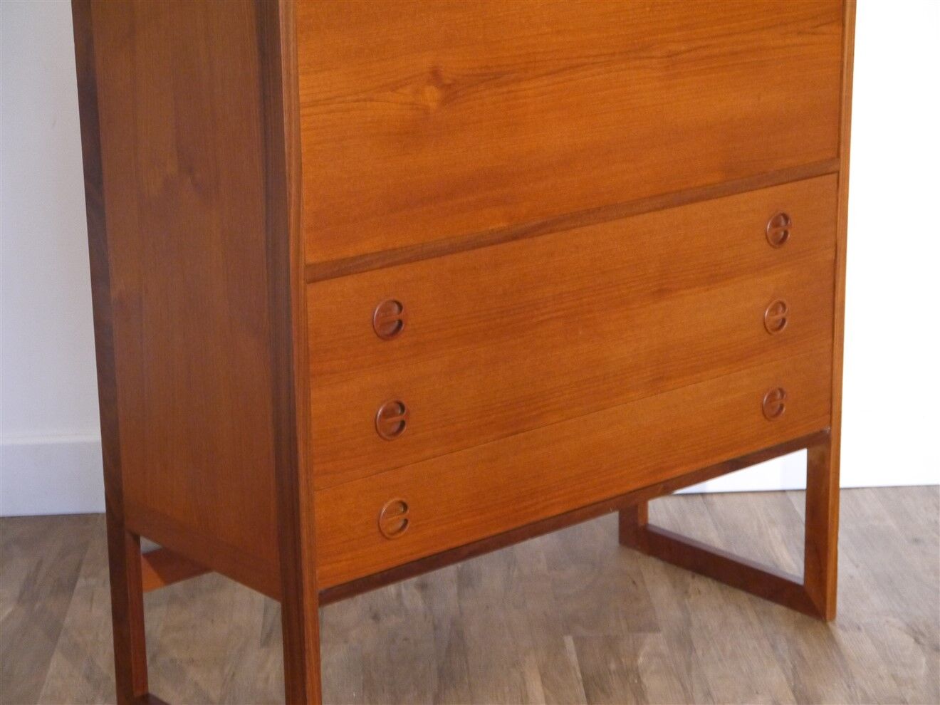 Secretaire scandinave en teck d'Arne Wahl Iversen 1960