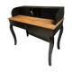 Black stepped wooden desk