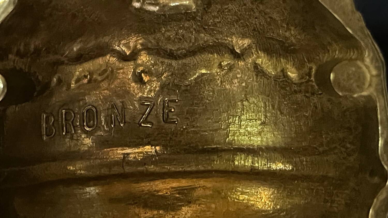 Pair of vintage golden bronze 2-light wall lights