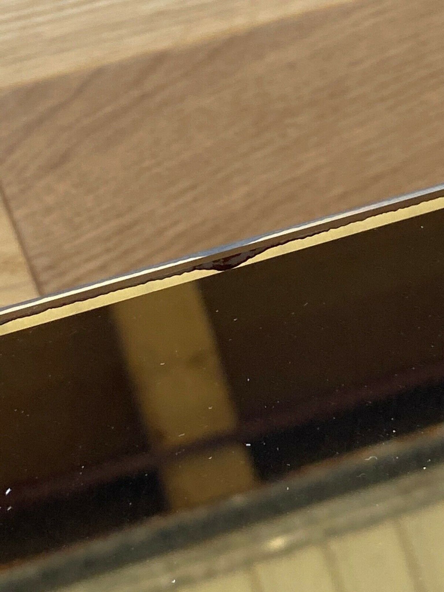 Mirror 1970 in glass smoked modernist square shape