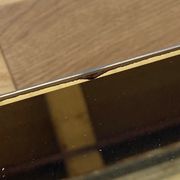 Mirror 1970 in glass smoked modernist square shape