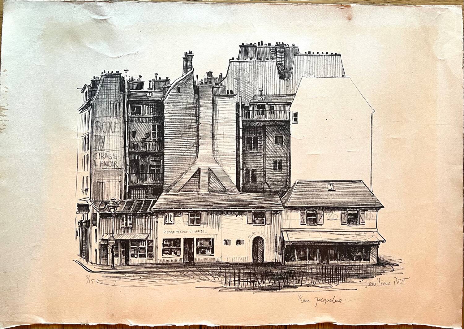 Lithograph Parisian View