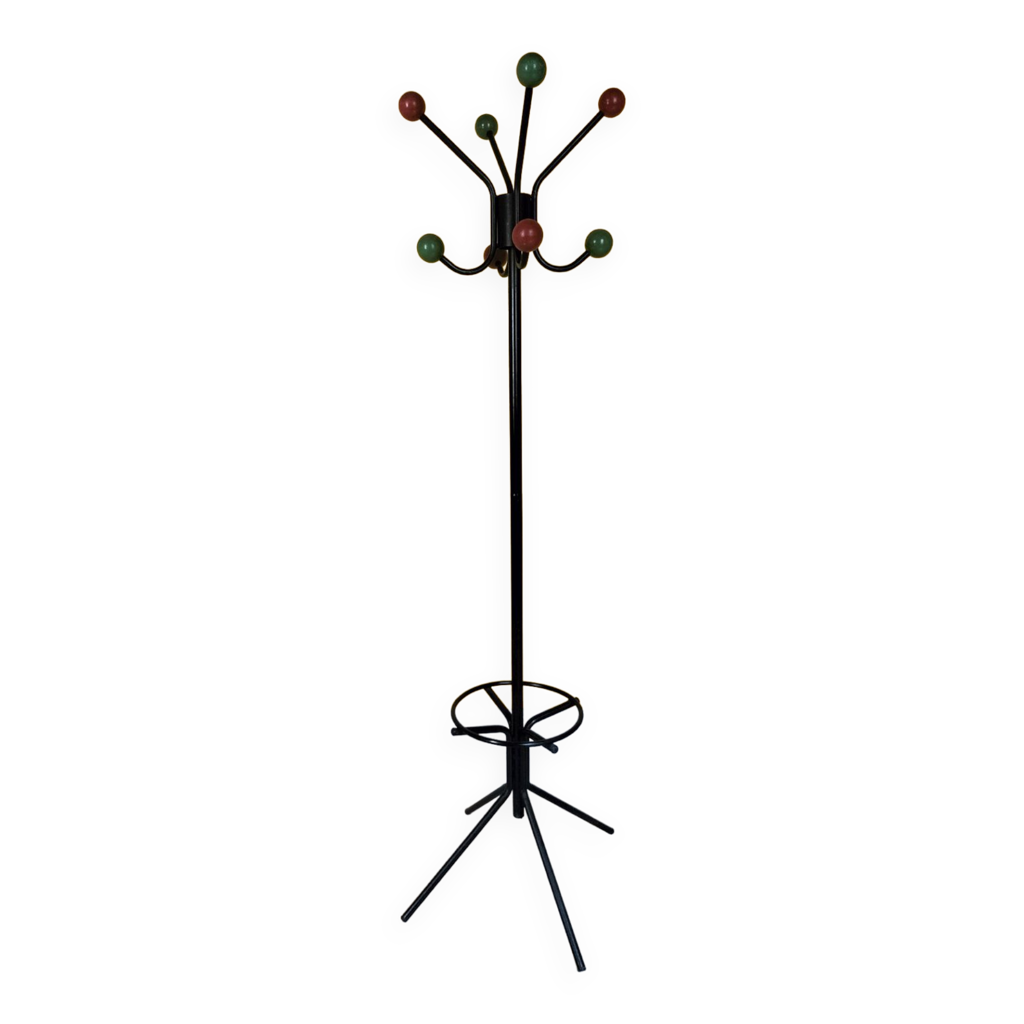 Vintage ball coat rack, year 70 Selency