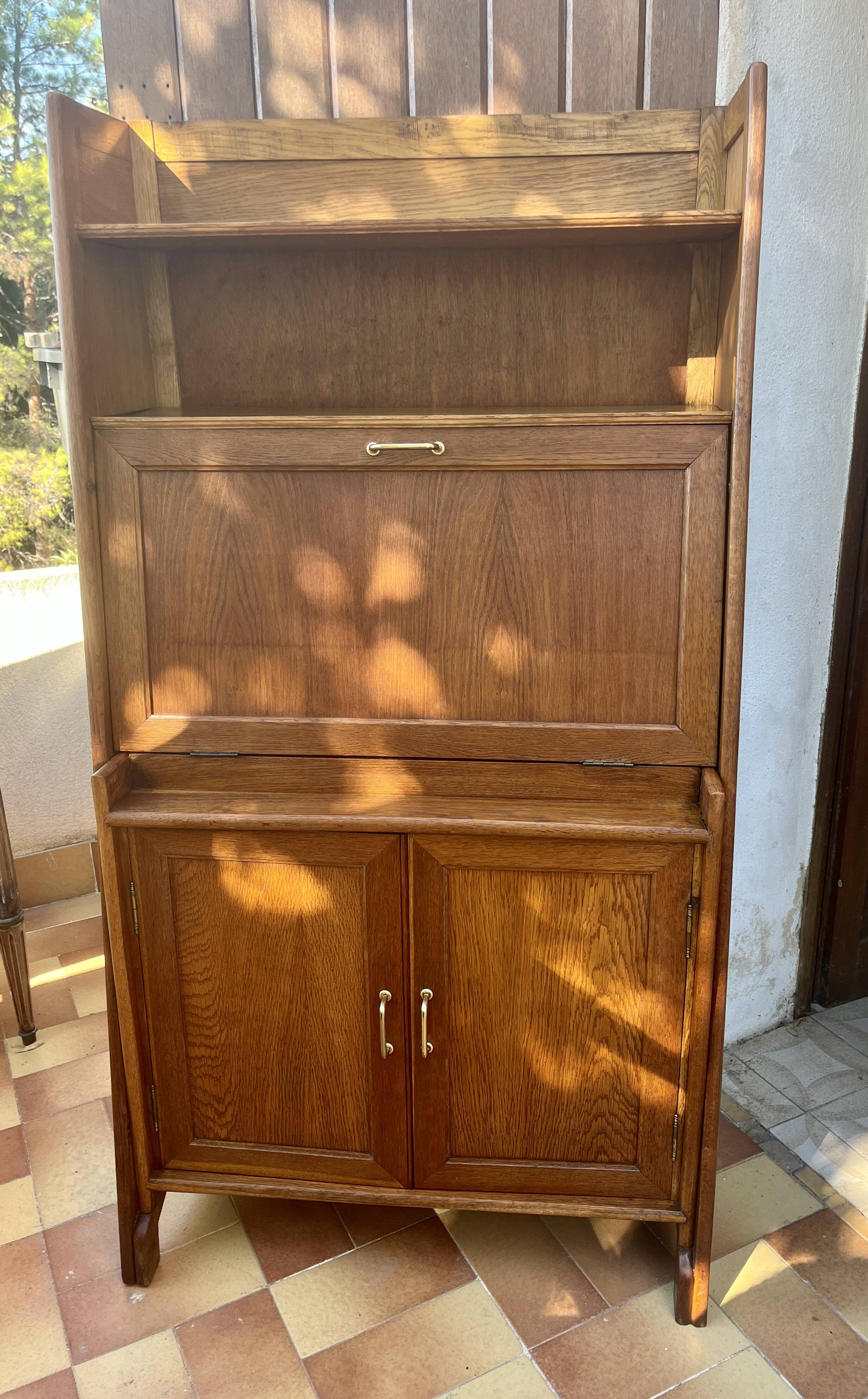 Secrétaire vintage en chêne, 1960