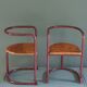 Pair of 50s children's chairs in tube