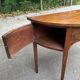 19th century English mahogany half-moon console desk