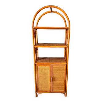 Rattan bookcase shelf