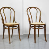 Betwood and cane brown chair