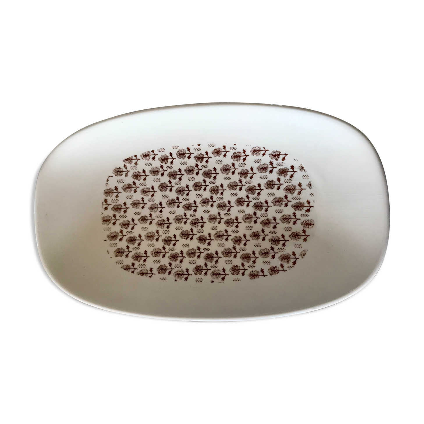 Gien vintage brown tree dish