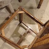 Straw chair with straw back