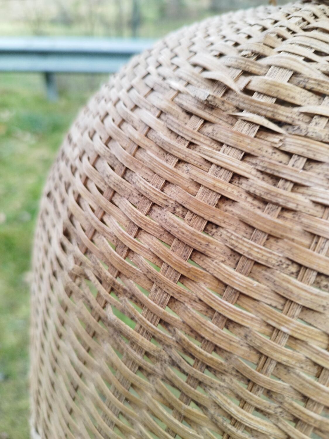 Suspension lampshade rattan straw
