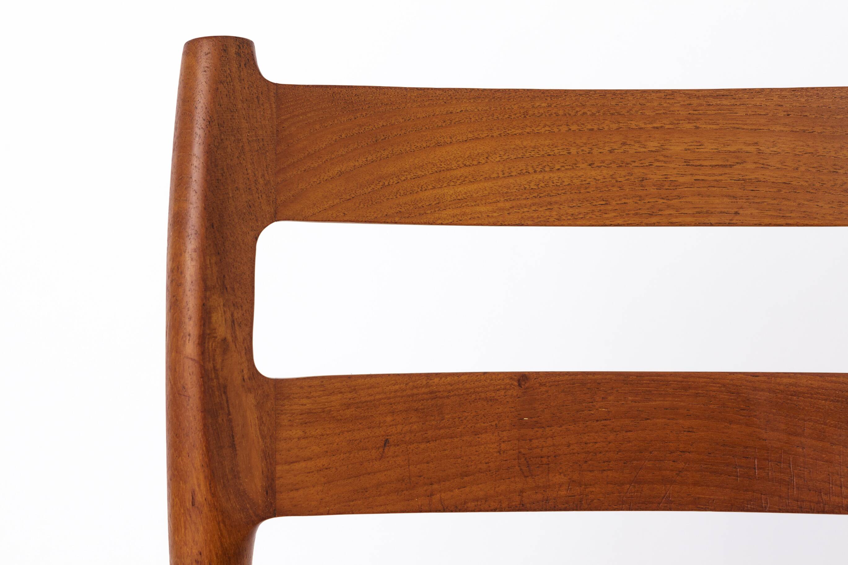 Set of 6 Niels Otto Moller Teak Dining Chairs, Model 84, 1976 –Renewed Cord