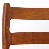 Lot de 6 chaises de salle à manger en teck Niels Otto Moller, modèle 84, 1976 – Cordon renouvelé