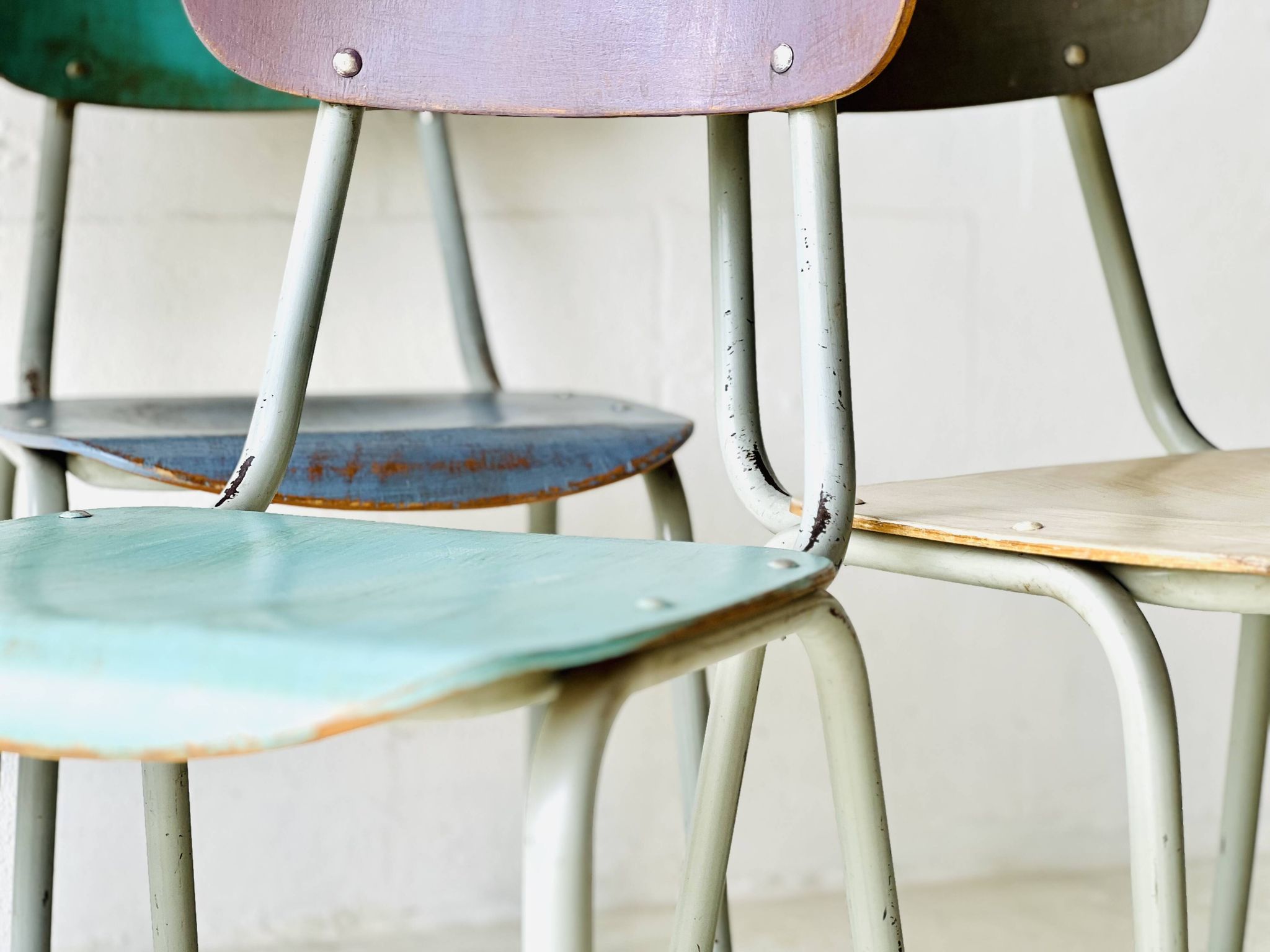 Chaises d'école, ensemble de 4