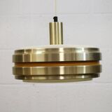 Golden vintage brass lamp: 1970s Scandinavian Mid-Century Modern