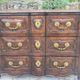 Crossbow chest of drawers in walnut, 18th century period