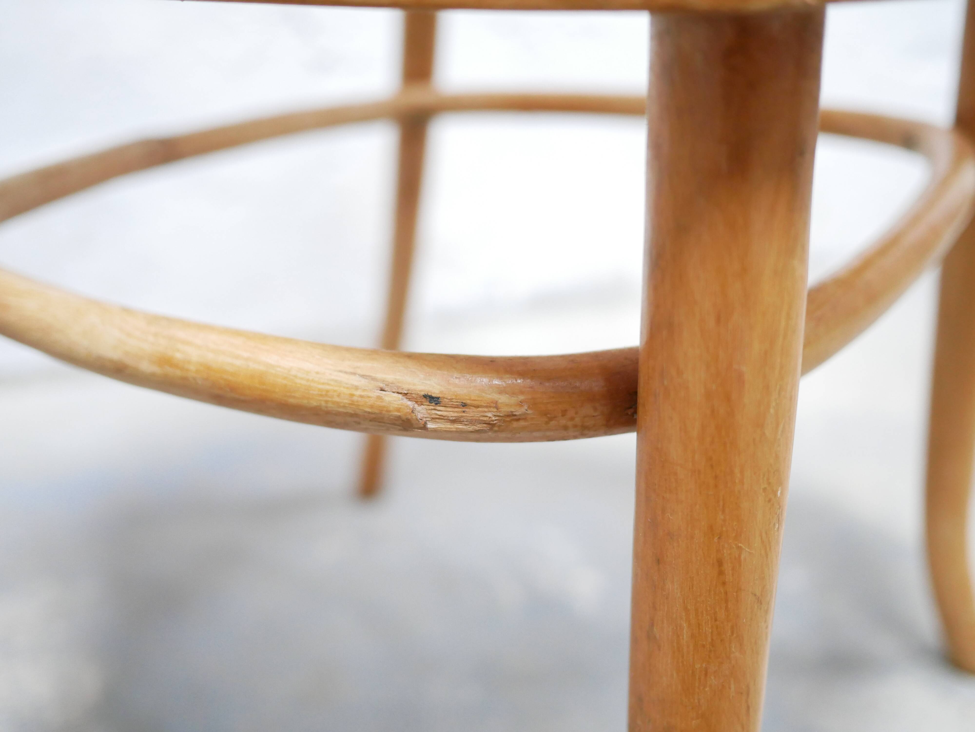 Chaise cannée vintage par J. Hoffmann, éditions Thonet