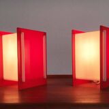 Mid-century acrylic table lamps, set of 2