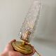 Vintage tulip table lamp in molded glass