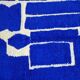 Handmade pure wool carpet in Majorelle blue, 150/250 cm.