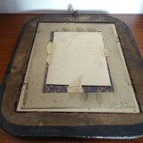 19th century pastel painting - Napoleon III blackened wood frame 40.5 x 35.5