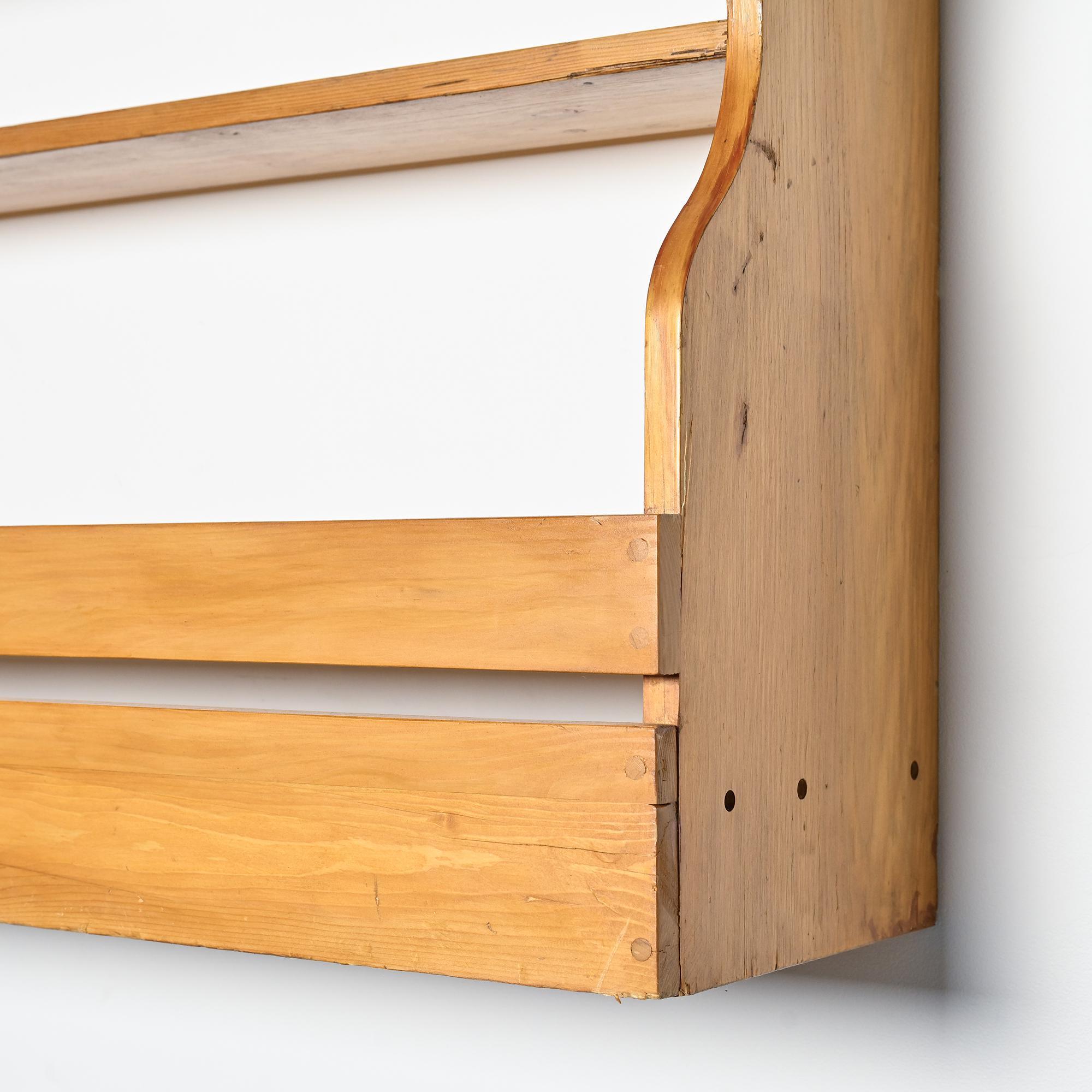 Charlotte Perriand, wall-mounted sideboard Las Cases, Les Arcs, around 1970