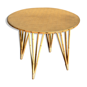 table à manger en rotin