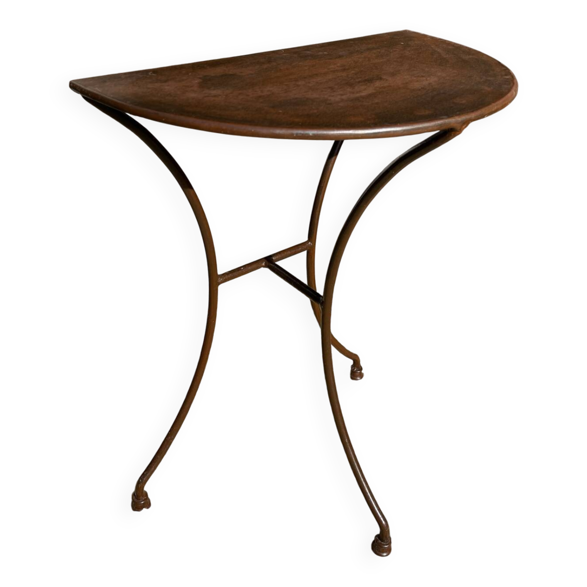 Table console en fer forgé artisanal
