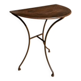 Table console en fer forgé artisanal