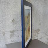 Contemporary painting panel signed c. perret swiss painter.