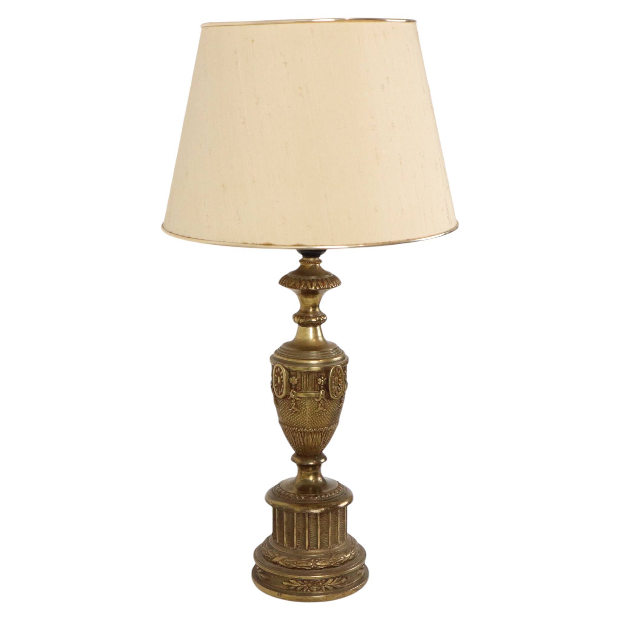 Large Brass Table Lamp Classic French Empire Style