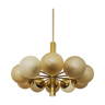 German Mid-Century Modern brass Sputnik chandelier by Kaiser Leuchten