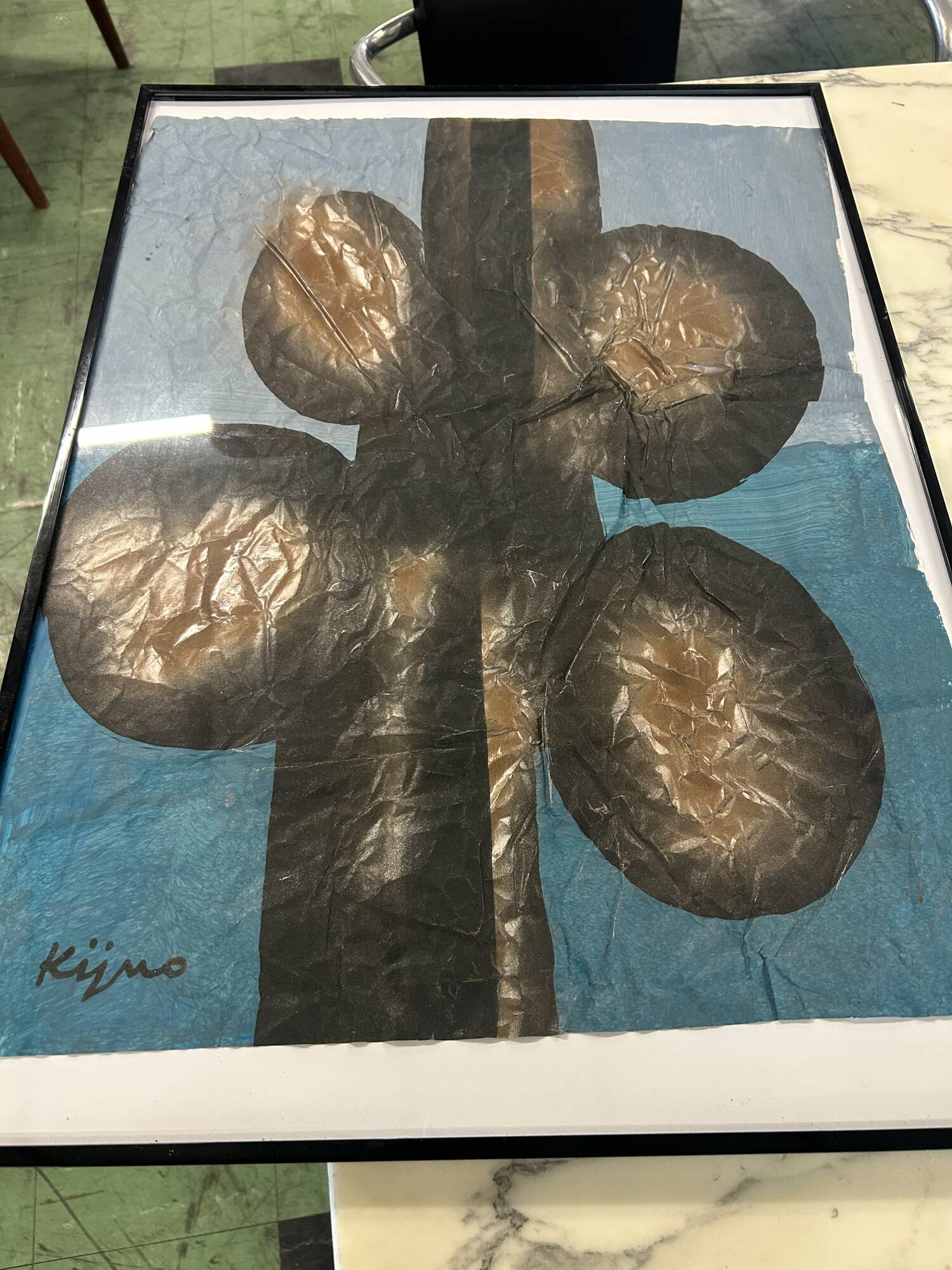 embossed paper work Kijno 1980
